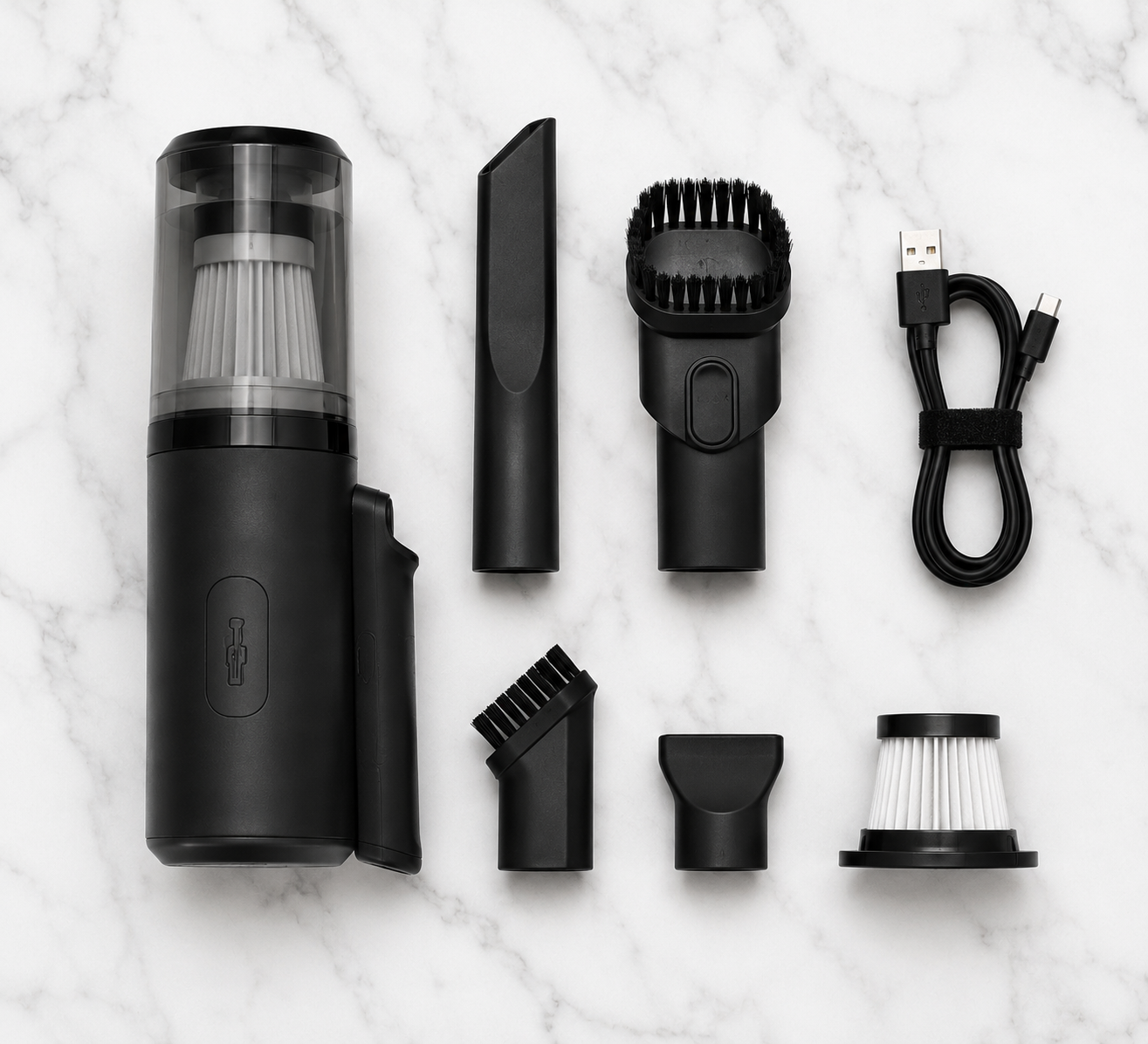Portable Car Vacuum Cleaner — Wireless, USB Charging, Strong Suction