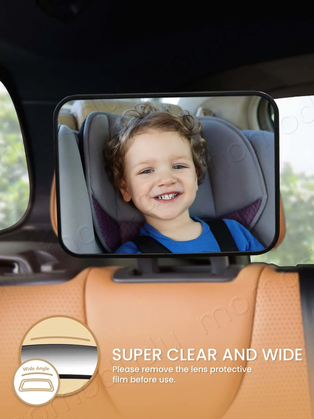 Baby Backseat Mirror — Wide Angle, Anti-Shake, Shatterproof