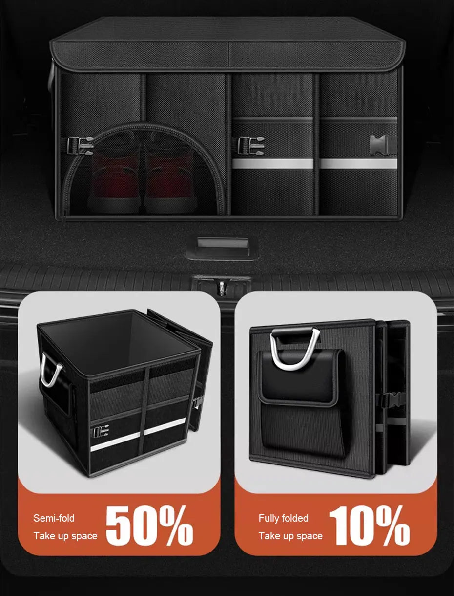 Foldable Car Trunk Organizer — Large Capacity, Waterproof, 3 Sizes