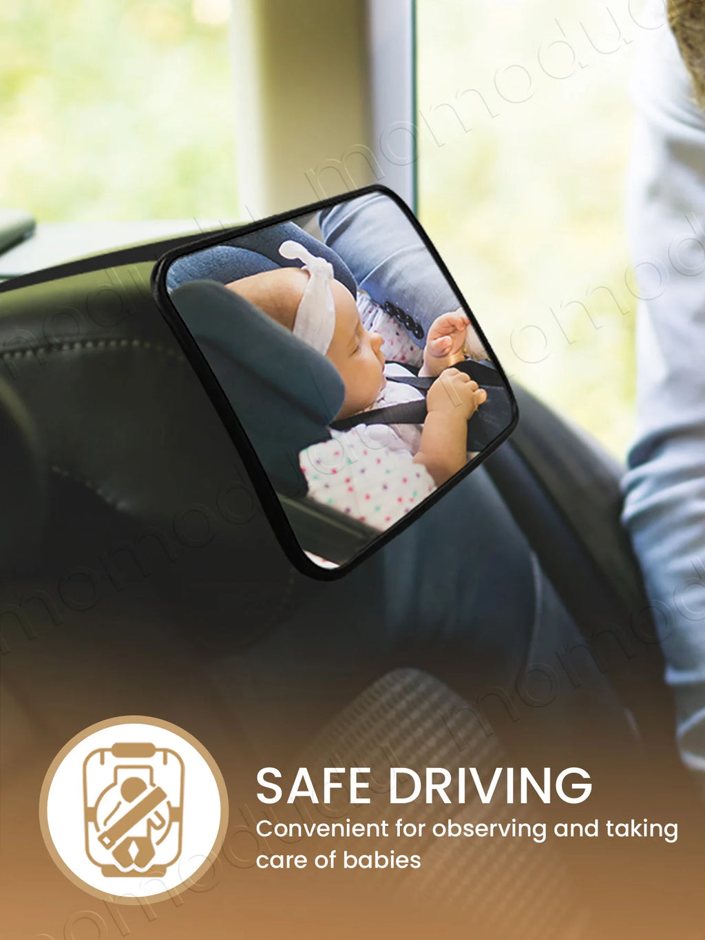 Baby Backseat Mirror — Wide Angle, Anti-Shake, Shatterproof