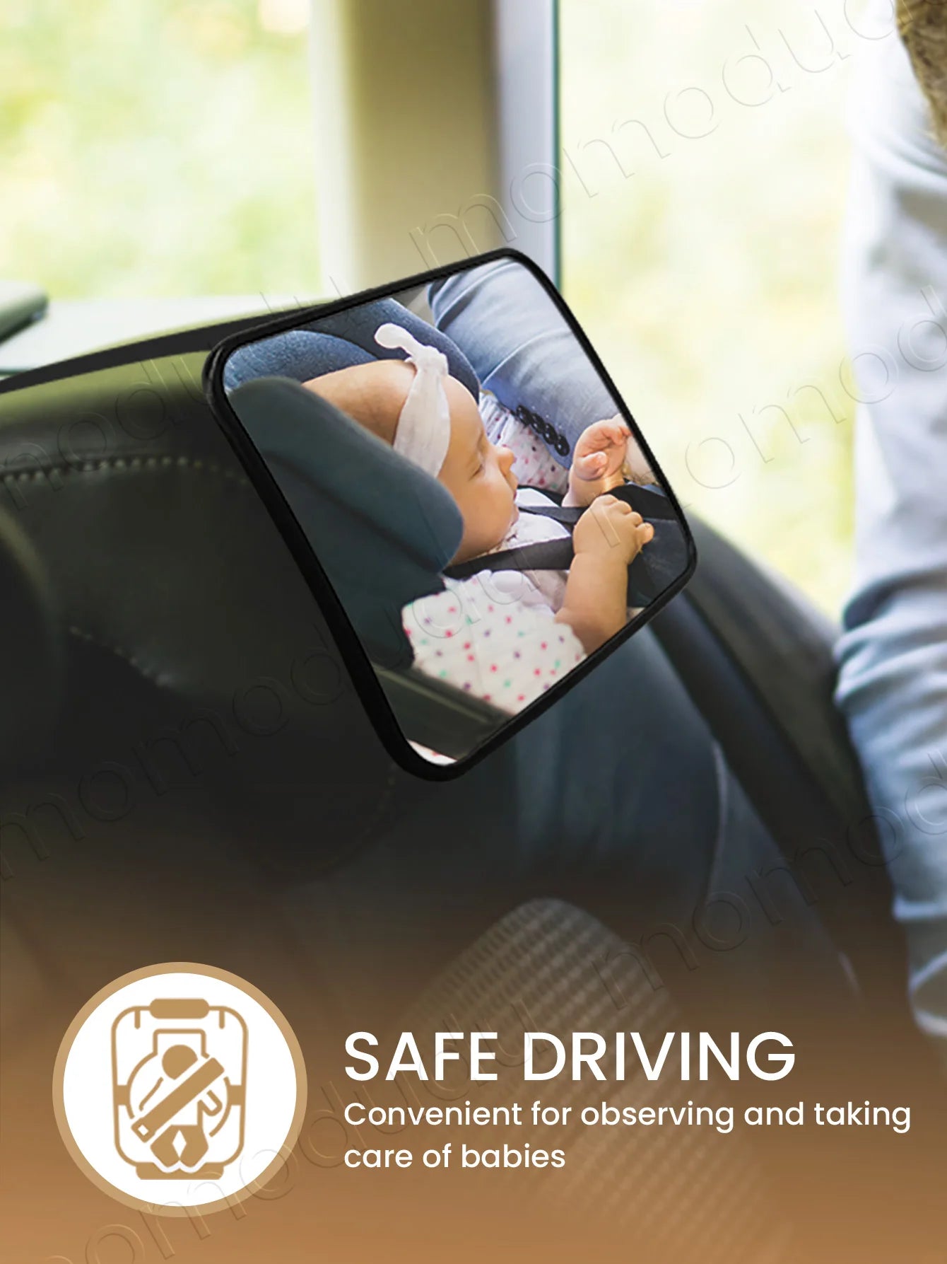 Baby Backseat Mirror — Wide Angle, Anti-Shake, Shatterproof