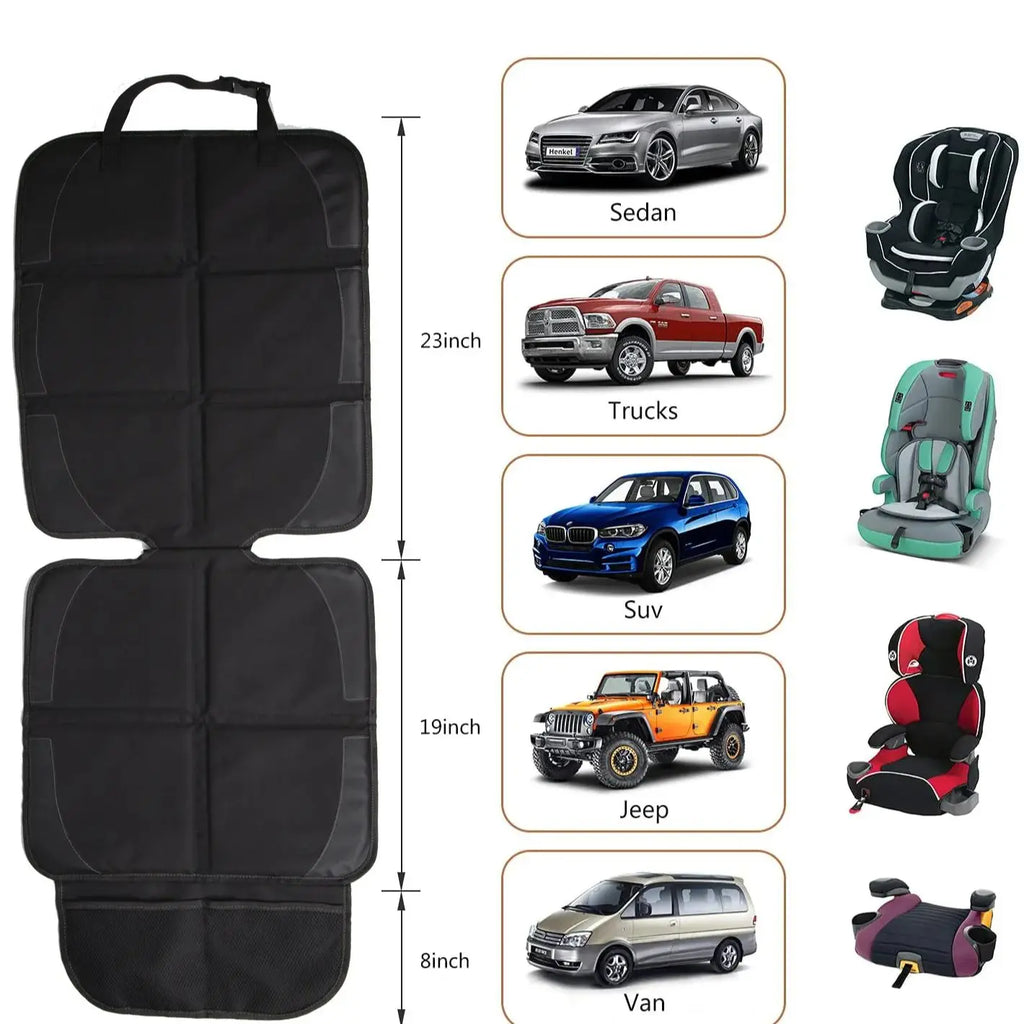 Car Seat Back Protector for Kids — Anti-Slip, Waterproof, Universal Fit