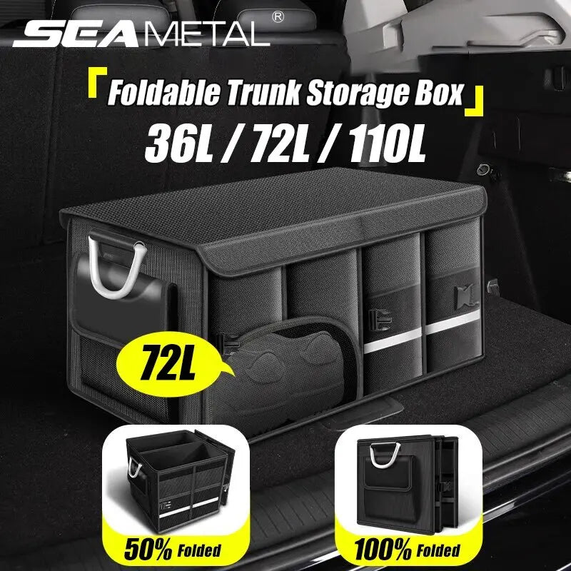 Foldable Car Trunk Organizer — Large Capacity, Waterproof, 3 Sizes