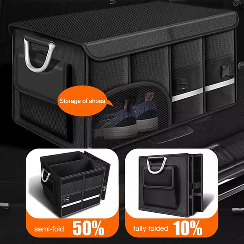 Foldable Car Trunk Organizer — Large Capacity, Waterproof, 3 Sizes