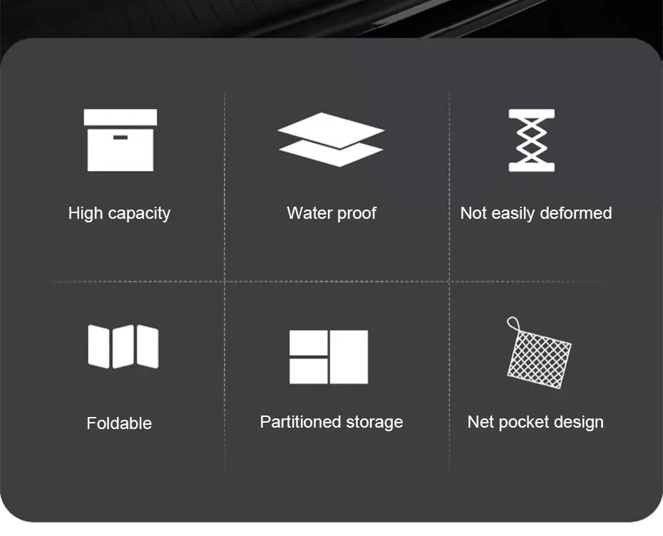 Foldable Car Trunk Organizer — Large Capacity, Waterproof, 3 Sizes