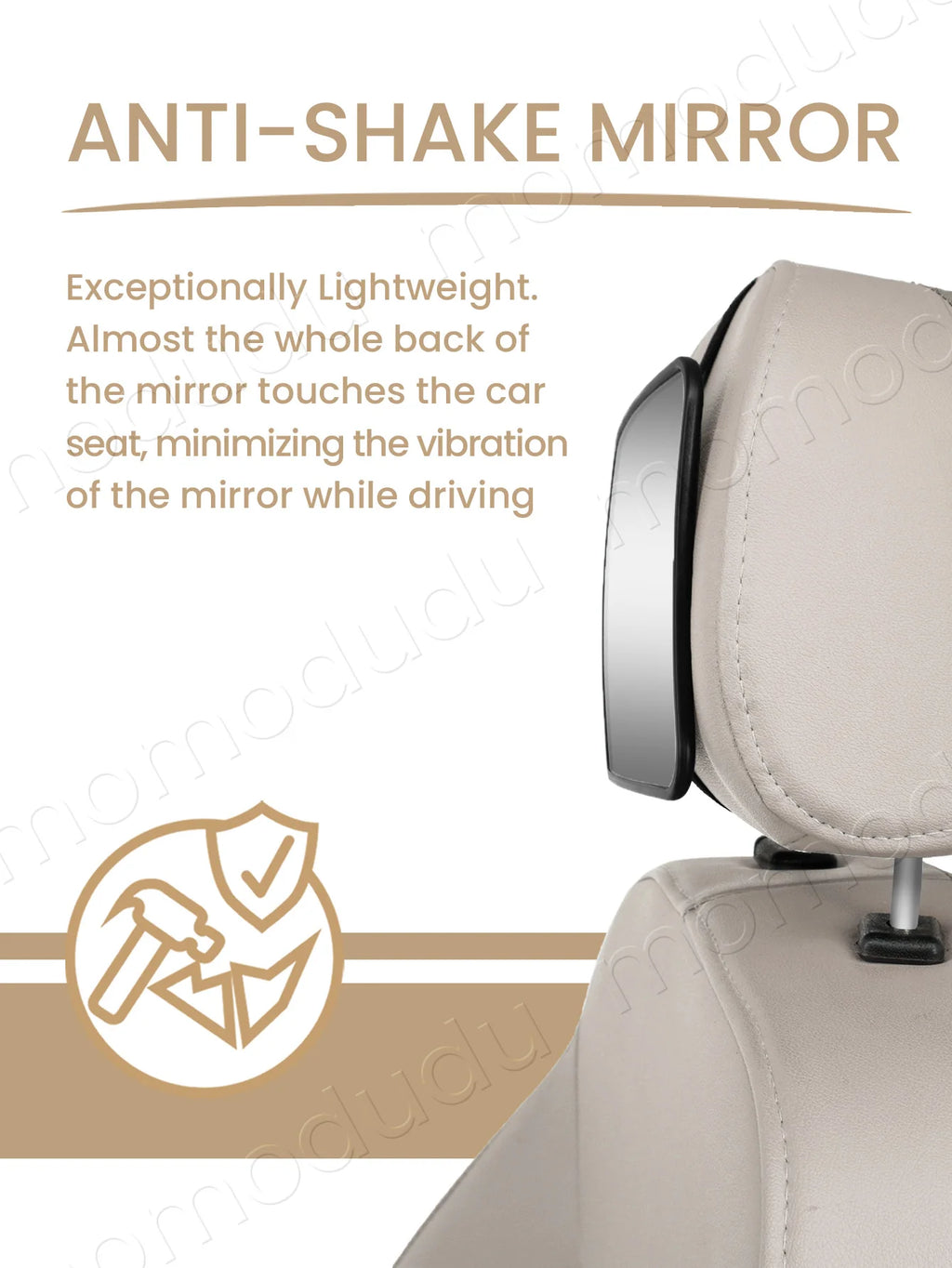 Baby Backseat Mirror — Wide Angle, Anti-Shake, Shatterproof