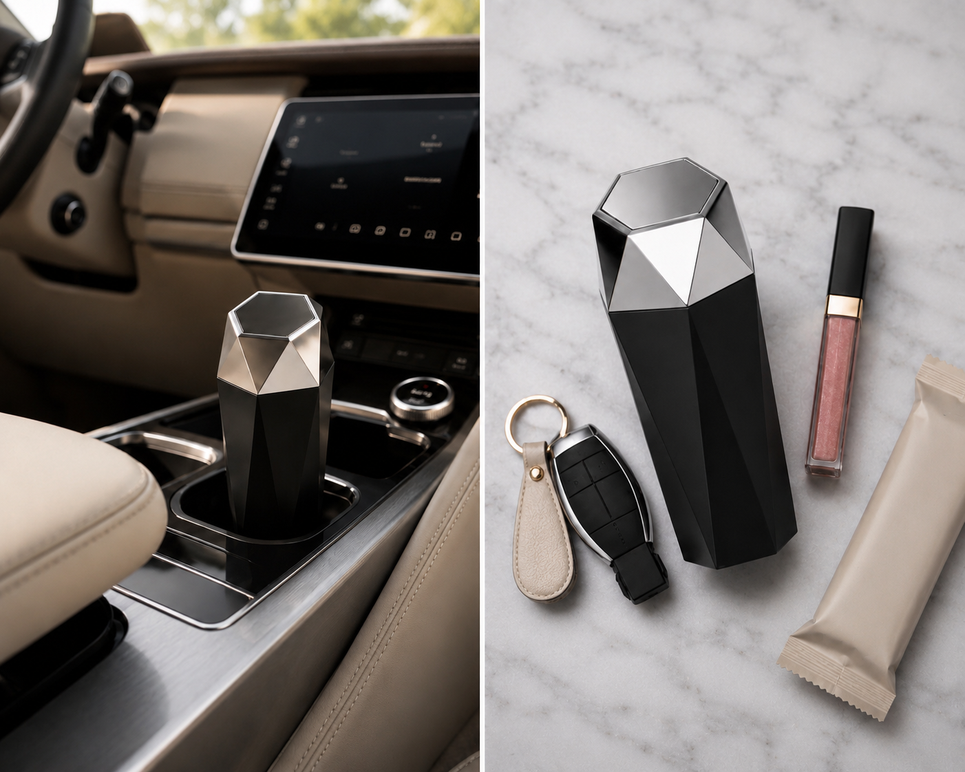 Car Trash Can with Lid — Leakproof, Fits Car Cup Holder, Compact for Kids